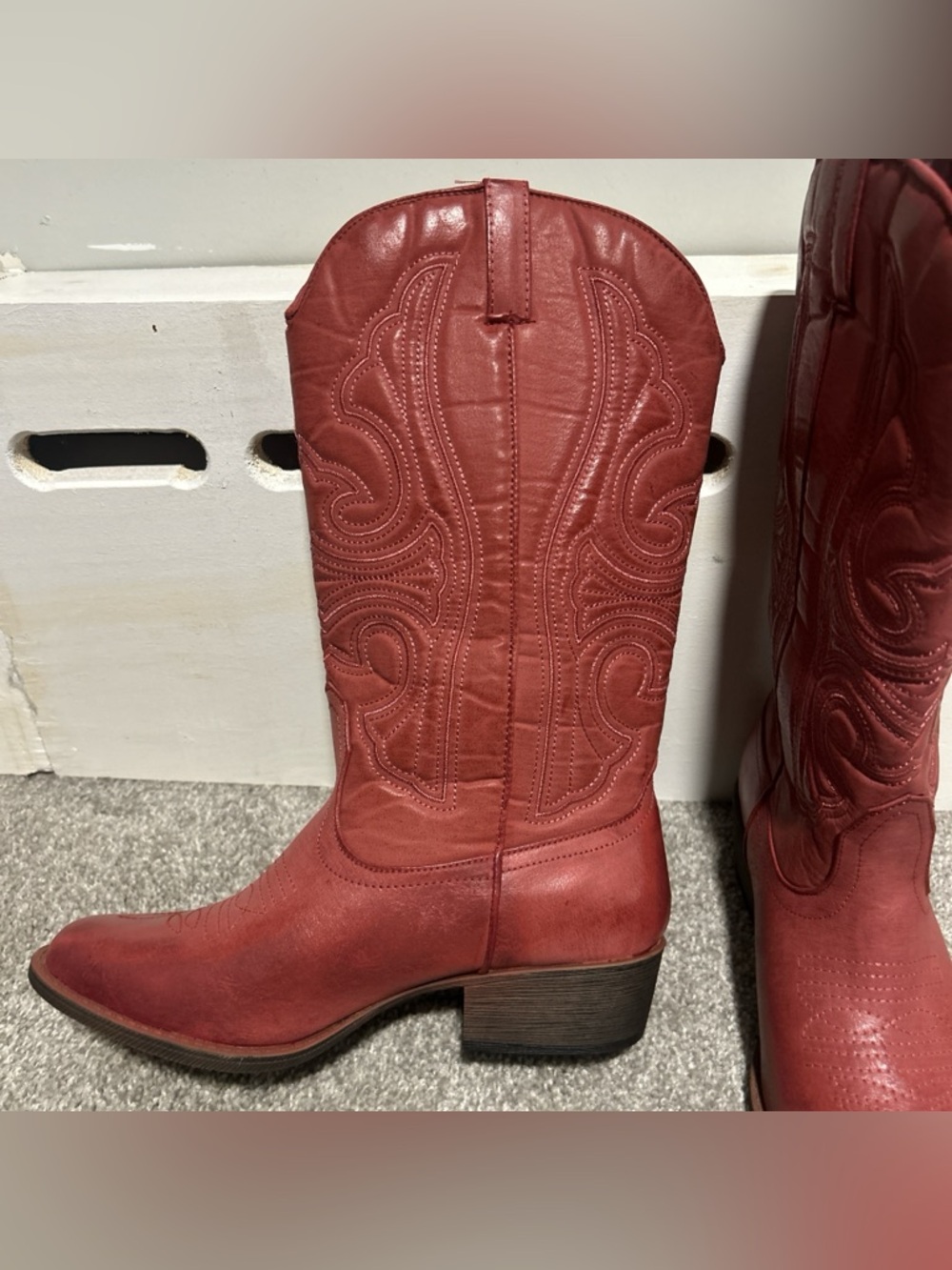 Legend Western Boots by Coconuts by Matisse, Red/ Coral